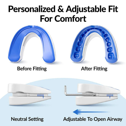 Adjustable Anti-Snoring Mouth Guard – Night Mouthpiece for Bruxism and Sleep Aid Snoring Relief