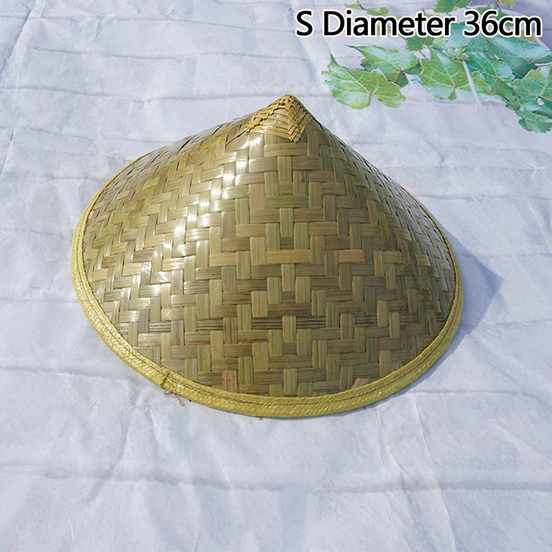 Samurai Straw Ninja Hat — Asian Bamboo Conical Cosplay Cap, Japanese Rice Farmer Party Decorative Hat