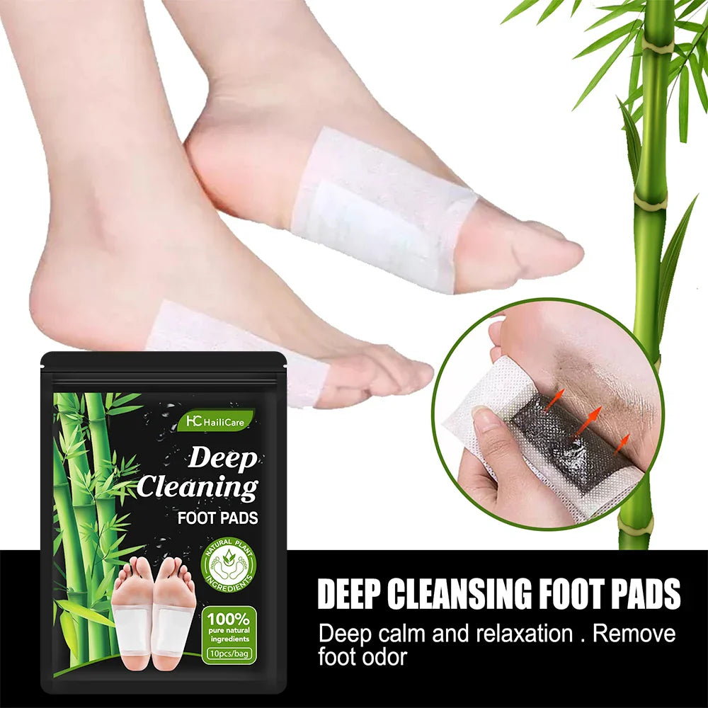 10PCS Herbal Detox Foot Patches – Stress Relief & Deep Sleep Aid | Natural Foot Care & Body Cleanse