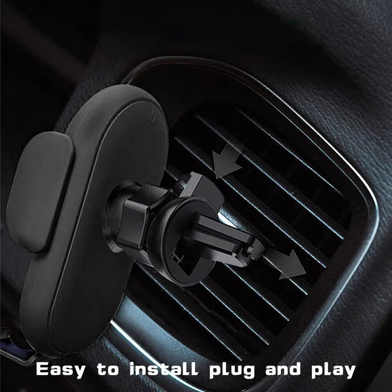 Wireless Charging Car Mount - Intelligent Infrared Rotating Air Vent Phone Holder Fast Charger