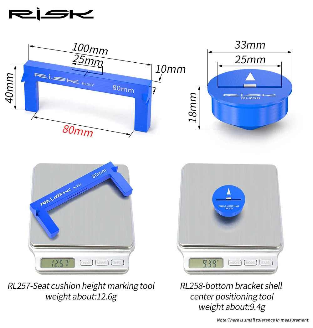 RISK Bicycle Seat Cushion Height Measuring Tool – Bike Fitting & Measurement Gauge