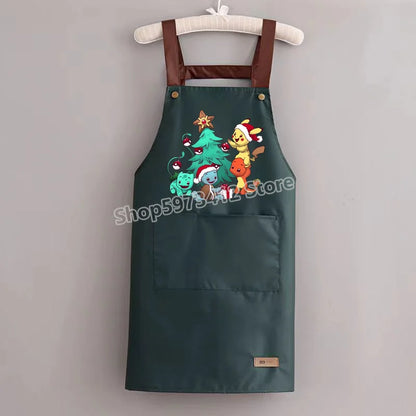 Pokémon Pikachu Waterproof & Oil-Resistant Apron — Durable Kitchen Cooking Workwear for Adults