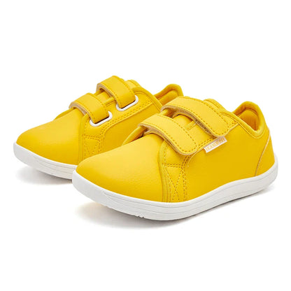 HOBIBEAR Kids Barefoot Shoes – Wide Toe Minimalist Sneakers for Boys & Girls, Lightweight, Hook Loop, Artificial Leather