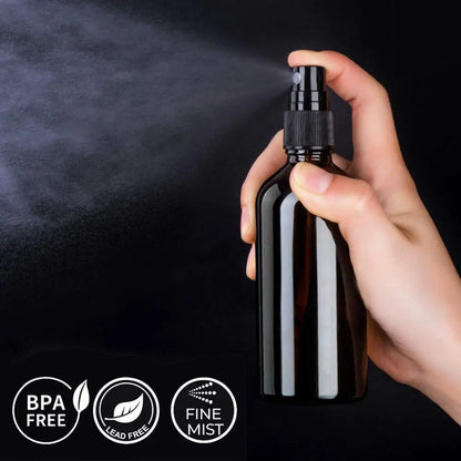 Amber Glass Spray Bottles – 5ml-100ml Travel Refillable Perfume & Essential Oil Atomizer