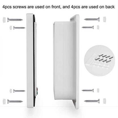 4 Way Security Lock Cat Flap Door: Controllable Switch, Transparent ABS Plastic Gate - Puppy Kitten Safety In&Out Pet Doors Kit