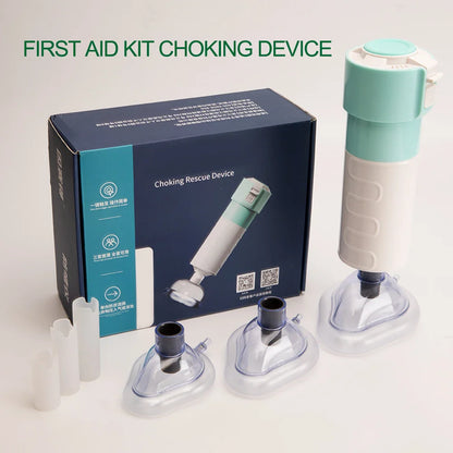 First Aid Anti-Choking Rescue Device – Automatic Airway Assist with 3 Mask Sizes for Adults & Kids, Emergency Kit