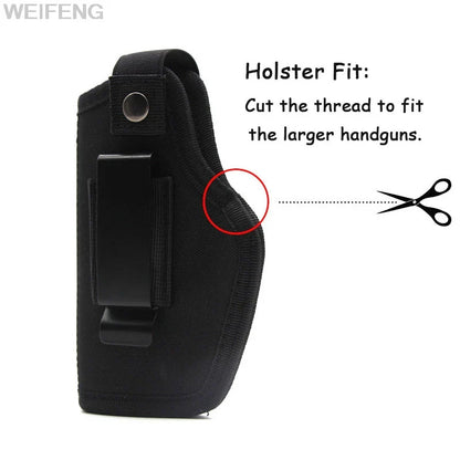 Tactical Concealed Carry Gun Holster – Universal Pistol Holster for Glock 17/19, Beretta M9, SIG with Laser Light Cover