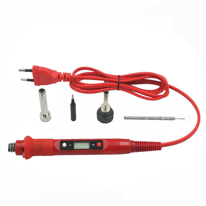 80W Digital Electric Soldering Iron Set Kit - Adjustable Temperature LCD Display, 220V/110V Solder Welding Tool with Tips (60W/80W)