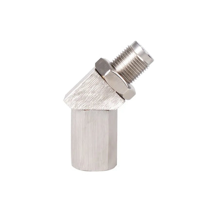 High-Quality 45-Degree O2 Oxygen Sensor Adapter – Aluminum Extender Spacer CEL Eliminator with Catalytic Converter P0420 P0430
