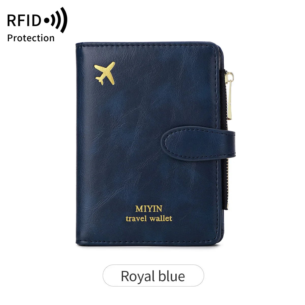 Multi-Functional RFID Anti-Theft Passport Bag – PU Leather Wallet with Multi Card Slots & Large Capacity