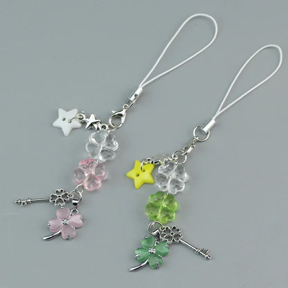 Lucky Leaf Phone Charm Pendant - Cute Key Chain Strap for Samsung Phone Case Bag Books Camera Accessories