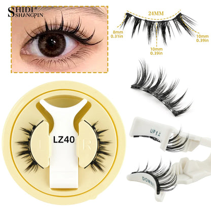 Magnetic Eyelashes Set – 3D Mink Reusable False Lashes 1/2 Pairs with Tweezers, Natural Long Makeup Kit