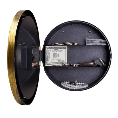 Secret Wall Clock with Hidden Compartment – Safe Box for Cash, Jewelry & Valuables (Home/Office Decoration)