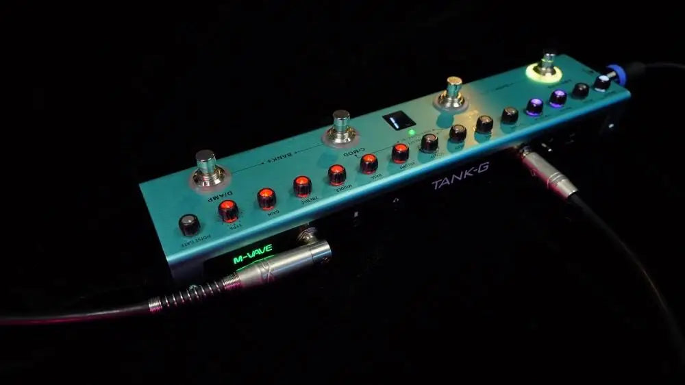 M-VAVE Tank-G Rechargeable Guitar Multi-Effects Pedal with 36 Presets & 9 Preamp Slots