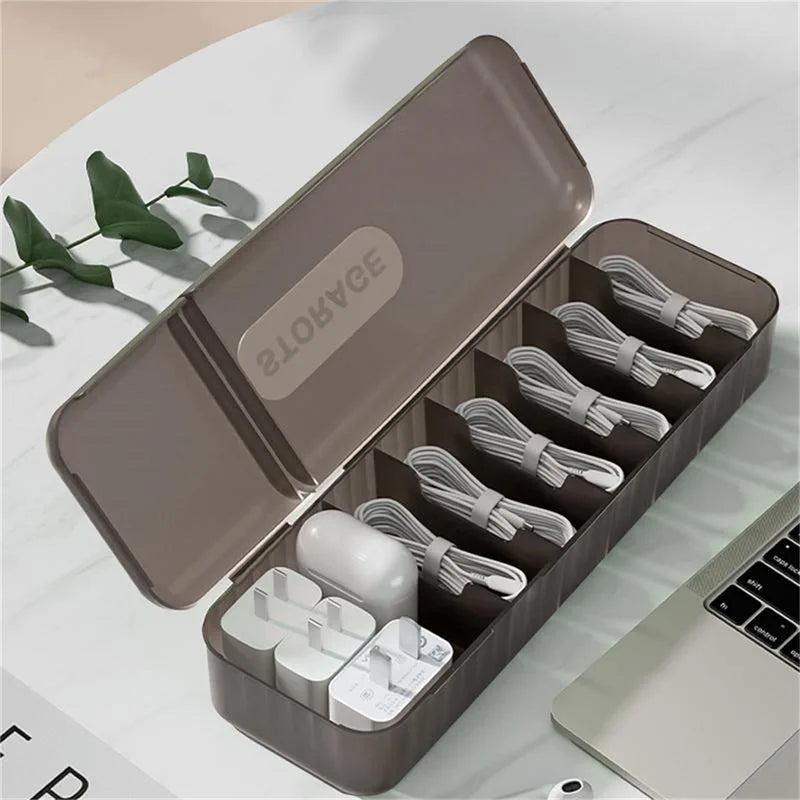 Nordic Cable Management Box – Plug Board Storage Case and Wire Organizer for Router, Socket, and Desktop Accessories