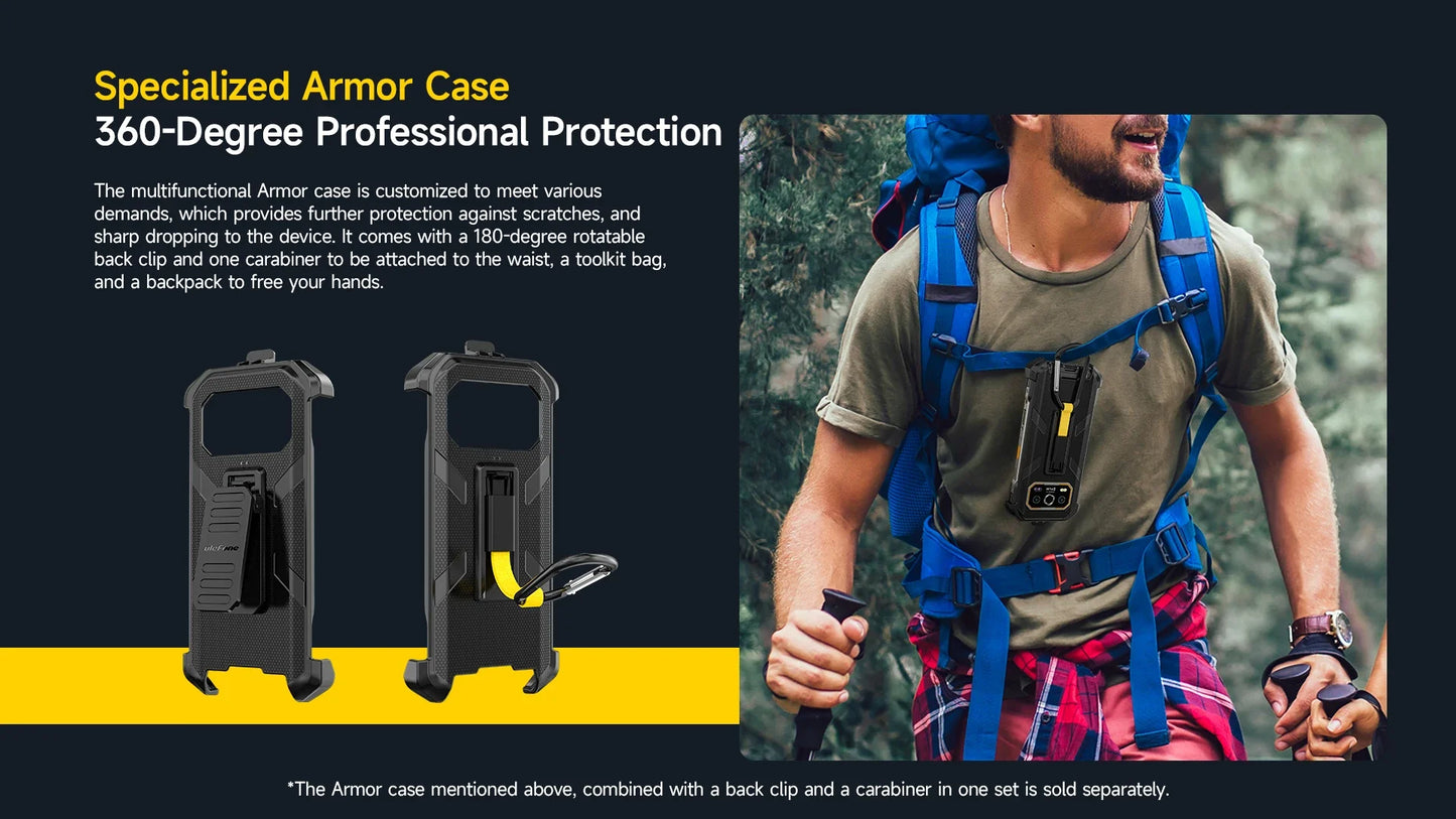 Ulefone Armor 27T Pro 5G Rugged Phone - 10600mAh, Android 14, 50MP+64MP Night Camera, 6.78" Display, 24GB+256GB, NFC