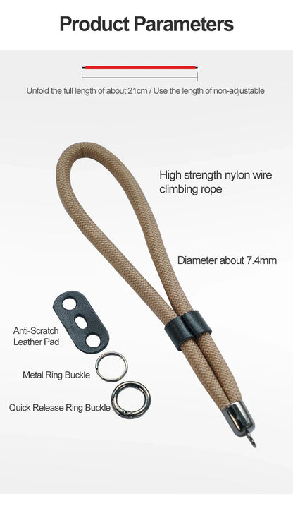 Camera Wrist Strap Nylon Rope Hand Belt with Quick Release for Nikon DSLR Mirrorless SLR GoPro