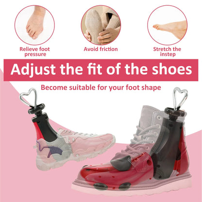 1/2 PCS Universal Adjustable Shoe Stretcher – Boot & Sneaker Widener with Steel Shaft for Men and Women
