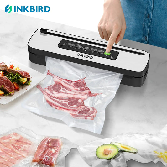 INKBIRD INK-VS05 Home Vacuum Sealer Machine – Dry, Moist & Liquid Food Modes with Vac & Seal, Seal Only, Pulse & Canister Functions for Food Storage