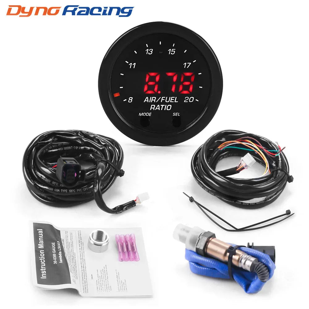 30-0300 X-Series Wideband O2 Air Fuel Ratio Gauge Kit — LSU 4.9 0258017025 Oxygen Sensor with AFR Controller Gauge