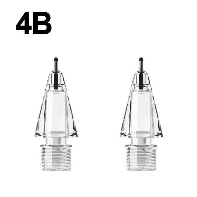 4X Replacement Tips for Apple Pencil 1 & 2 | Soft Silicone Protective Nibs for Touch Screen Stylus