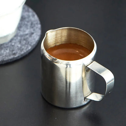 Stainless Steel Milk Pitcher - Non-Stick Latte Art Cream Frothing Jug for Coffee, Cappuccino & Barista Drinks