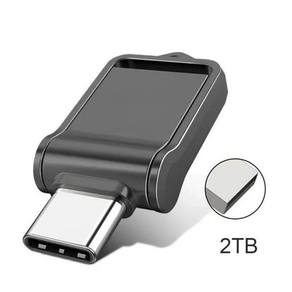 Xiaomi 2TB USB 3.1 Flash Drive — High-Speed Type-C 2-in-1 Metal U Disk, Waterproof, Universal for Mobile & PC