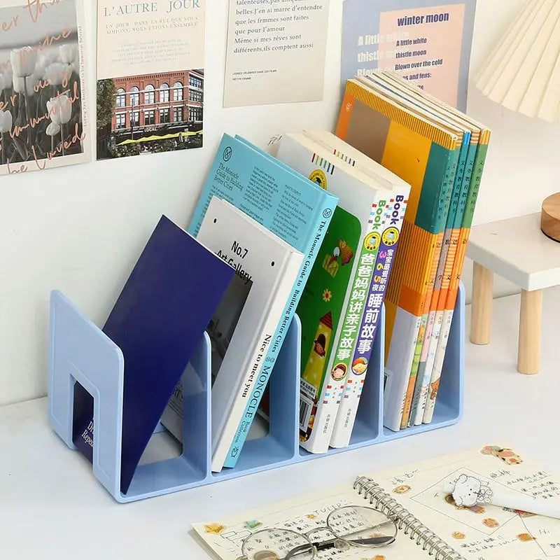 Multi-Function Bookshelf & Bookend Organizer – Desk Stand for Books, Magazines, CDs, Files, School & Office Supplies