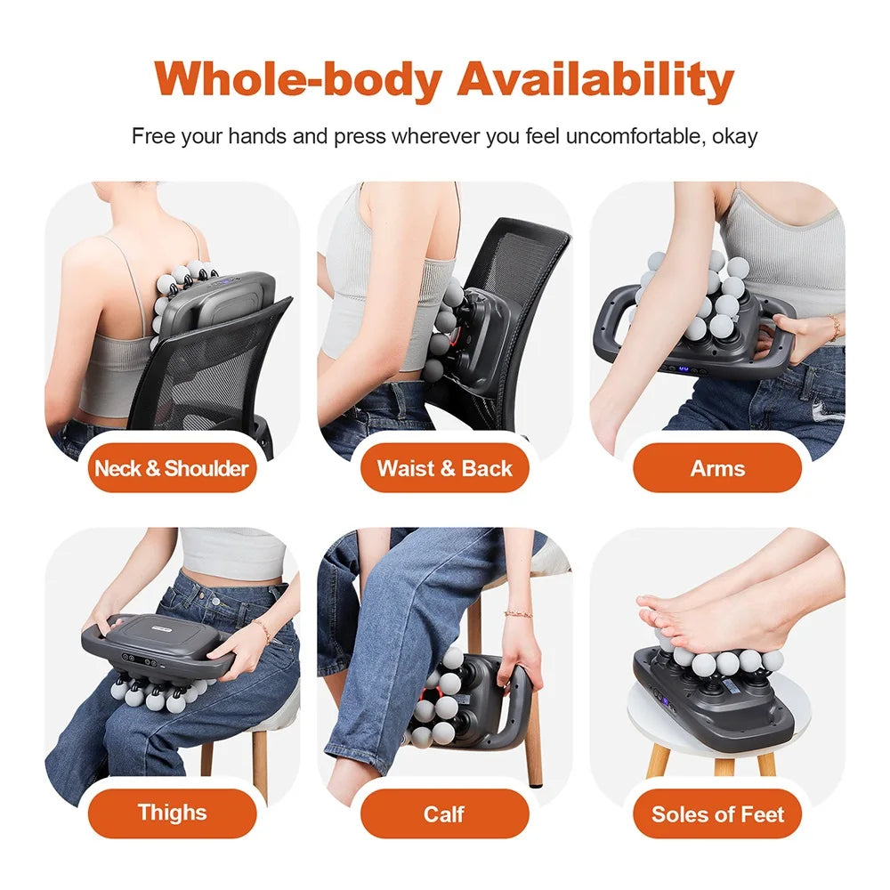 16-Head Fascia Massage Gun – High-Frequency Vibration Body Massager for Back, Waist, Neck, and Shoulders, Muscle Relief