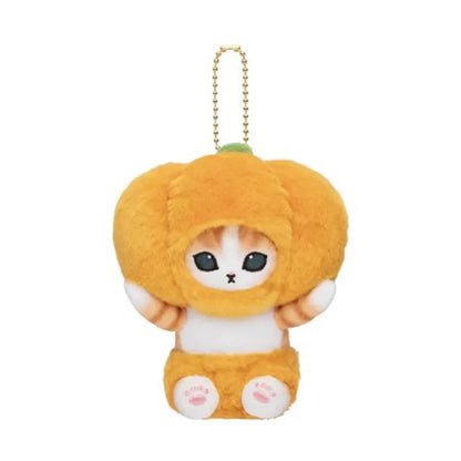 Yoyo Japanese Style Mofusand Plushie Shark Cat Keychain — Cute Fruit & Vegetable Soft Pendant Gift for Girls
