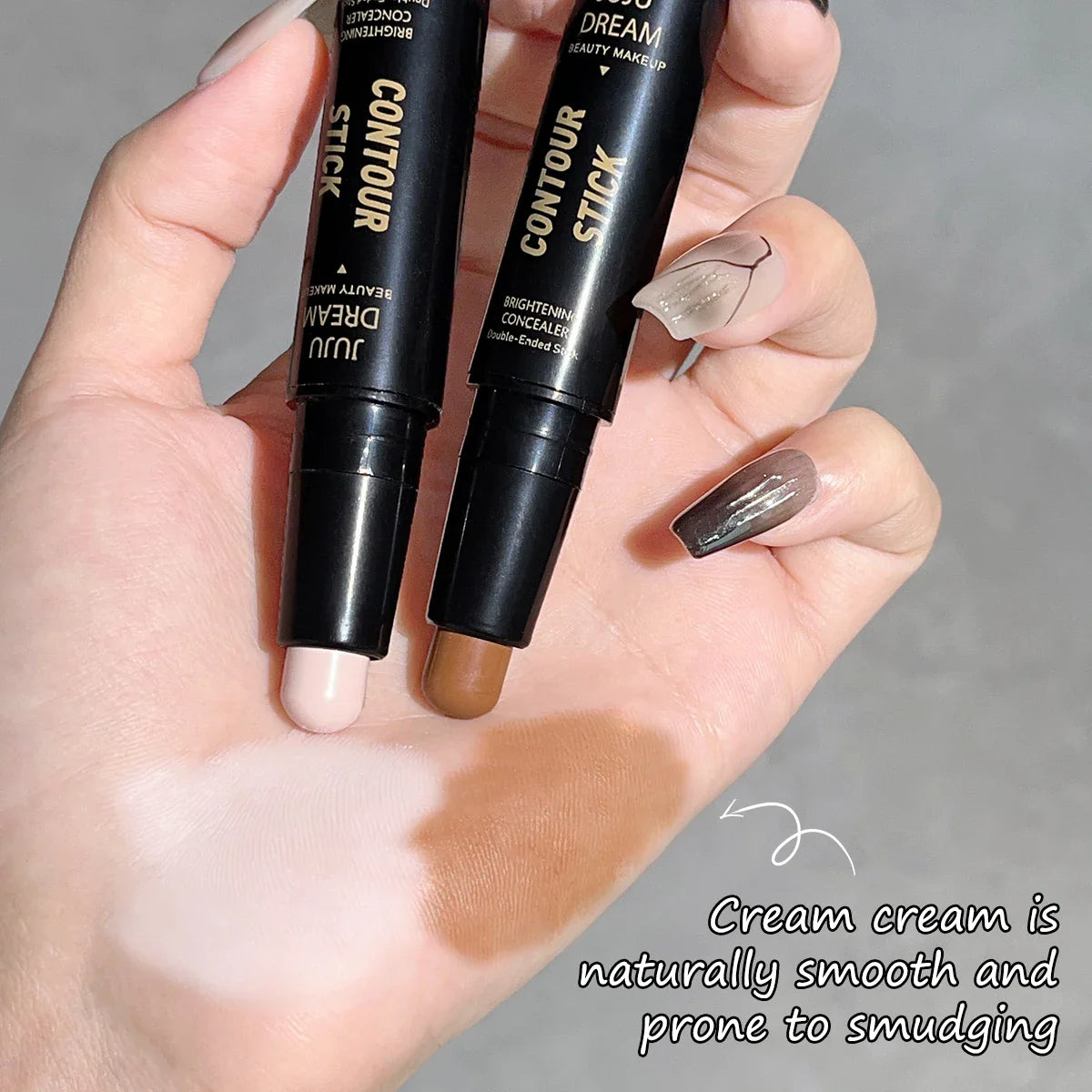 Double-Ended Highlight & Contour Stick – 3D Nose Shadow, Facial Shaping, Brightening & Trimming Makeup Tool