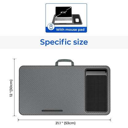 Lap Desk with Mouse Pad & Phone Holder – 21.1×12in Portable, Lightweight, Anti-Slip for Bed, Sofa, Couch