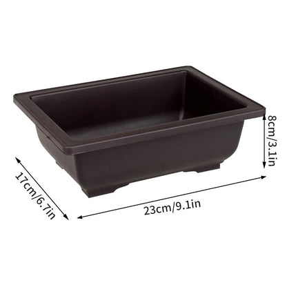 Purple Clay Succulent Plant Pots – Outdoor Garden Bonsai Planters, Rectangular & Square