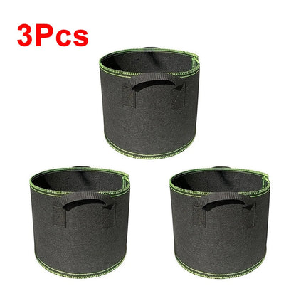 Vegetable/Flower Grow Bags – 1-5 Pcs, 1-12 Gallons Non-Woven Aeration Fabric Pots with Handles