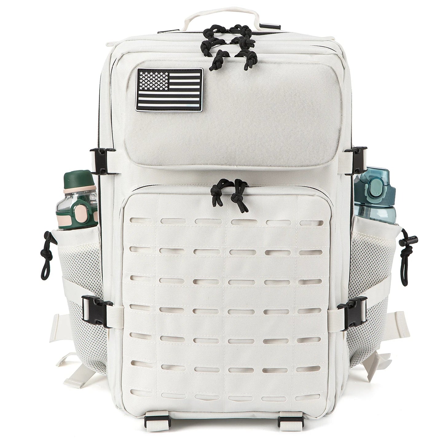 QT&QY 25L/45L Tactical Backpack – Outdoor Survival & Hiking Rucksack for Men & Women, Bug Out Bag with Bottle Holder