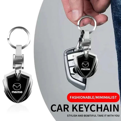 3D Metal Car Logo Keychain – Key Ring for Mazda 2 3 4 5 6 7 8 CX-3 5 8 9 MX-5 RX-8 BT-50 Atenza R360