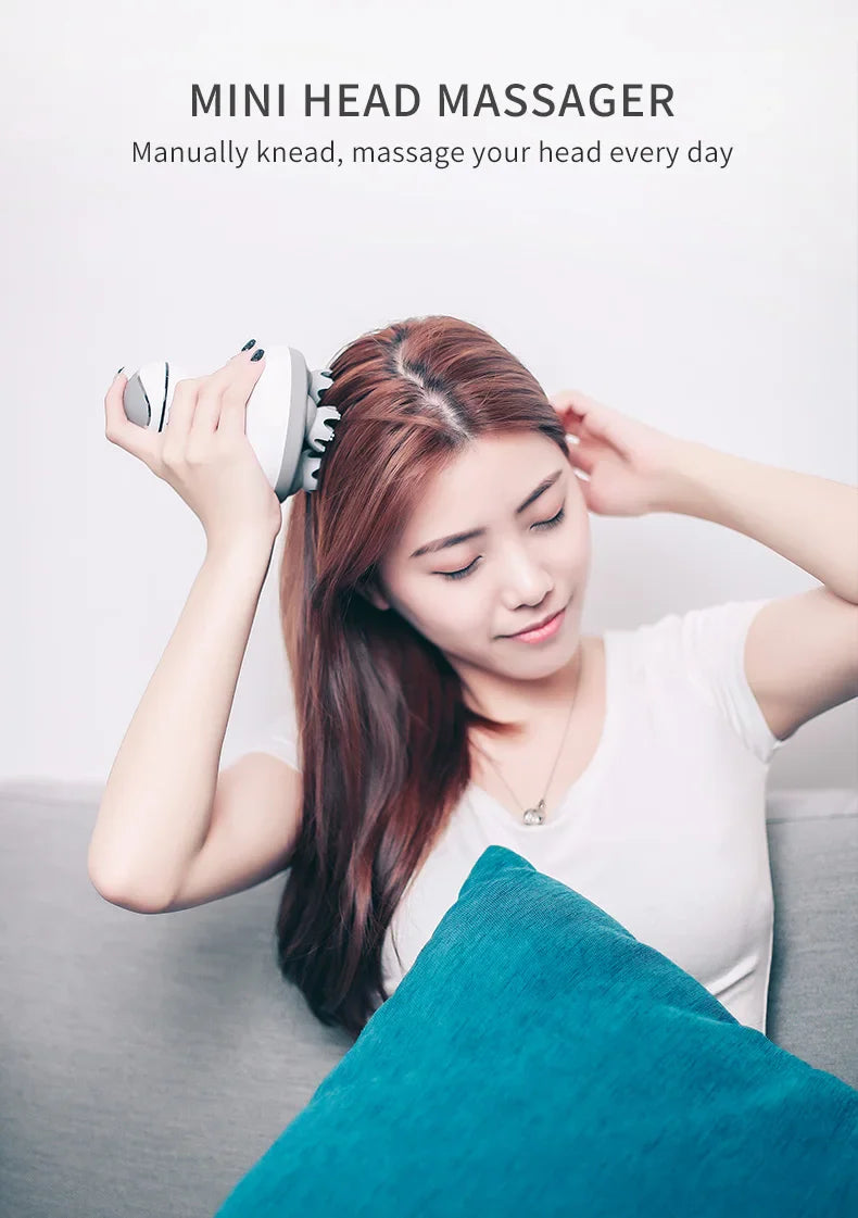 Electric Cordless Hair Scalp Massager – Handheld Portable Head Scratcher for Hair Growth, Deep Clean & Stress Relief