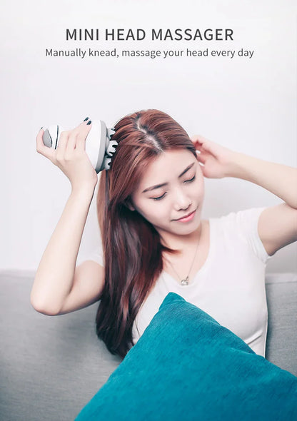 Electric Cordless Hair Scalp Massager – Handheld Portable Head Scratcher for Hair Growth, Deep Clean & Stress Relief