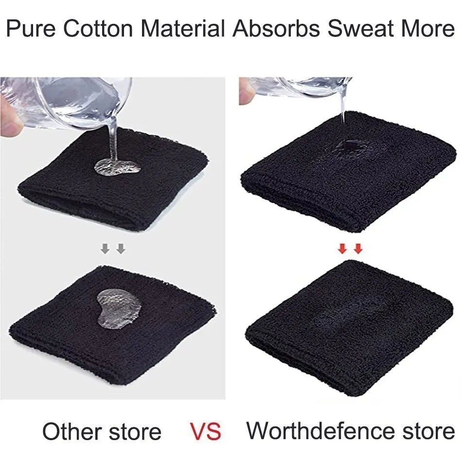 WOSWEIR Cotton Athletic Headband – Elastic Sweatband for Men & Women, Ideal for Gym, Sports, Basketball, Tennis & Fitness