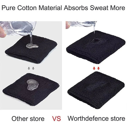 WOSWEIR Cotton Athletic Headband – Elastic Sweatband for Men & Women, Ideal for Gym, Sports, Basketball, Tennis & Fitness