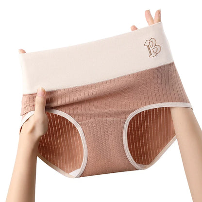 Women's Cotton Briefs - High-Waisted Belly Control Sports Panties Set for Women