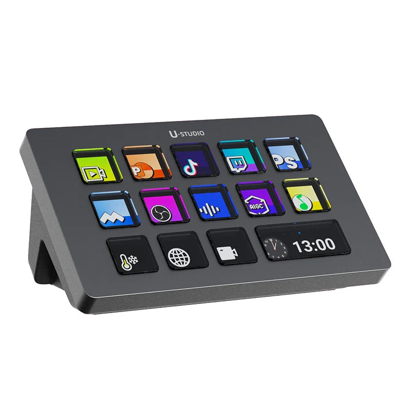 Ulanzi D200 Live Streaming Controller – 13 LCD Keys for Vlog, Content Creation, Photo & Video Editing, Gaming, Office Work