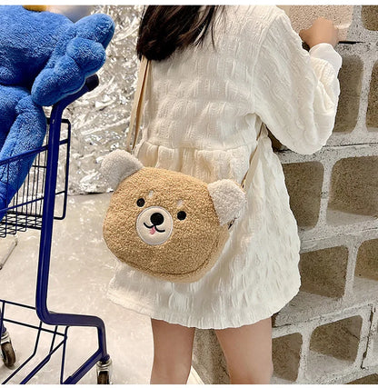 Japanese Kawaii Cartoon Plush Shoulder Bag – Small Crossbody Phone & Purse Bag for Women
