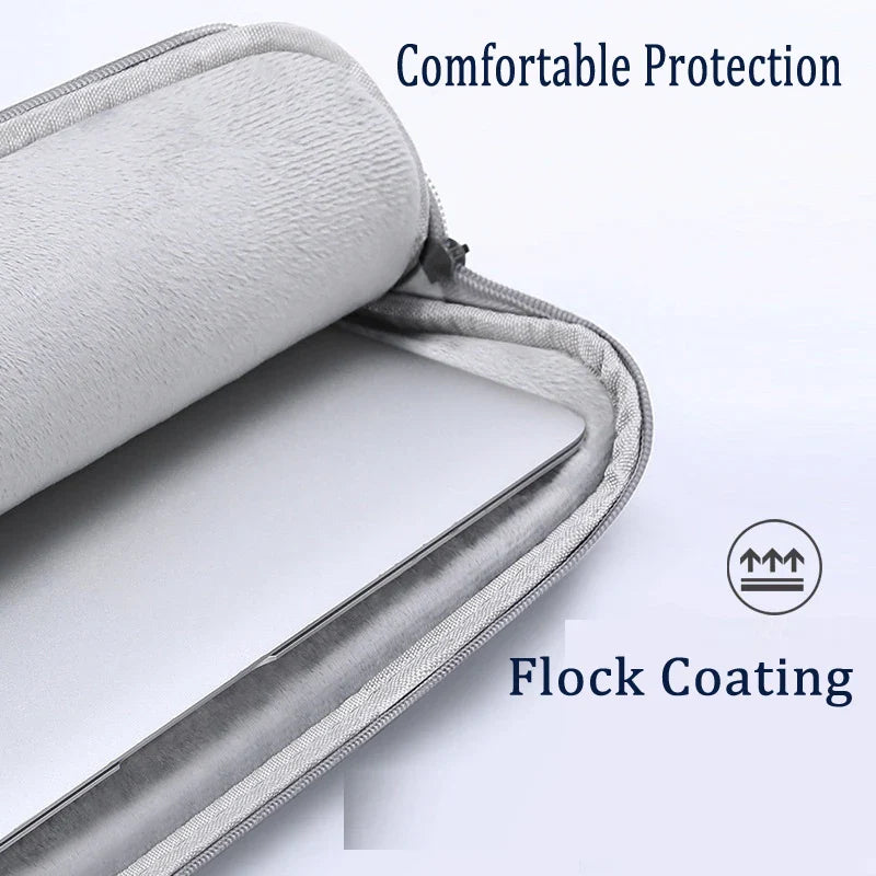 Waterproof Canvas Sleeve Bag for ZEUSLAP 16" Portable Monitor – Anti-Drop Flocking Zip Pouch Carry Case
