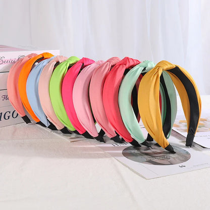 New Knotted Headbands for Women & Girls – Solid Color Hair Bands, Simple Retro Hair Hoop, Makeup Headwear, Hair Accessories