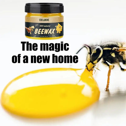 Natural Beeswax Wood Polish for Furniture & Floors – Waterproof Wood Care & Maintenance Wax