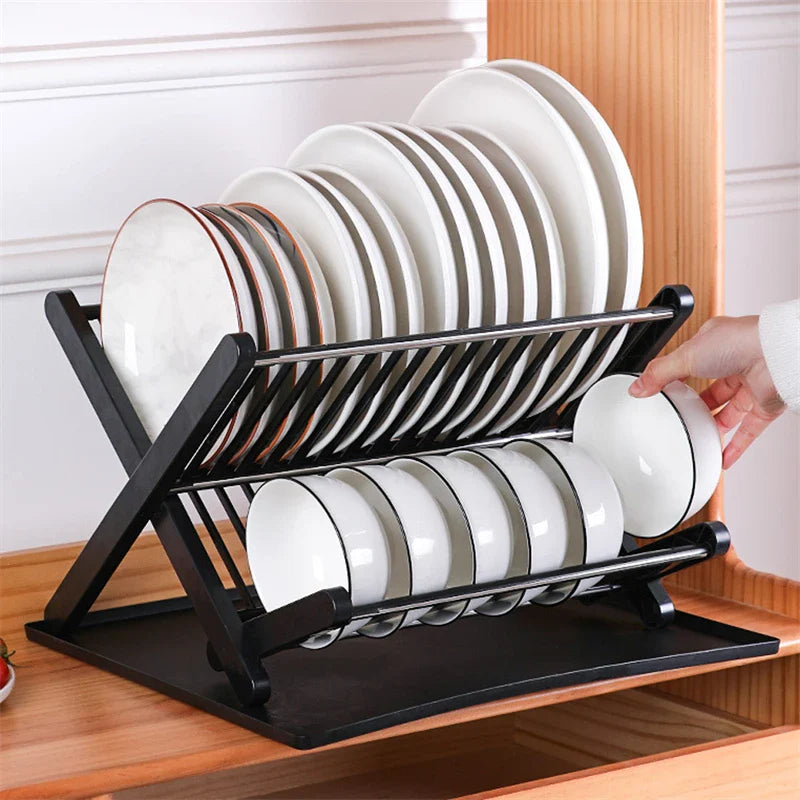 Kitchen Sink Organizer Rack — Adjustable Dish Drying Shelf for Bowls, Plates & Storage, Desktop Holder Accessories