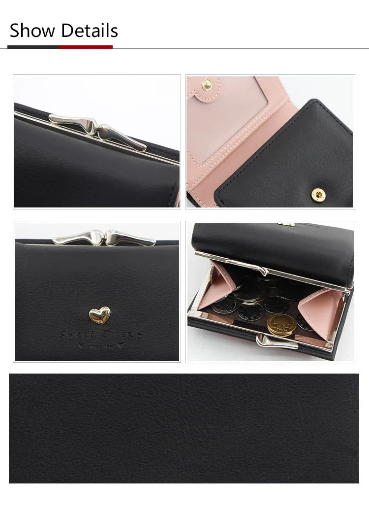 New Mini Short Women’s Wallet – High-Quality Luxury Coin Pocket, Card & Photo Holder, Cute Purse for Girls