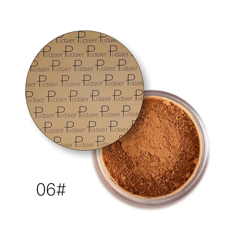 Matte Loose Setting Powder – Oil-Control Mineral Face Concealer, Long-Lasting Bronzer & Contour for Dark Skin