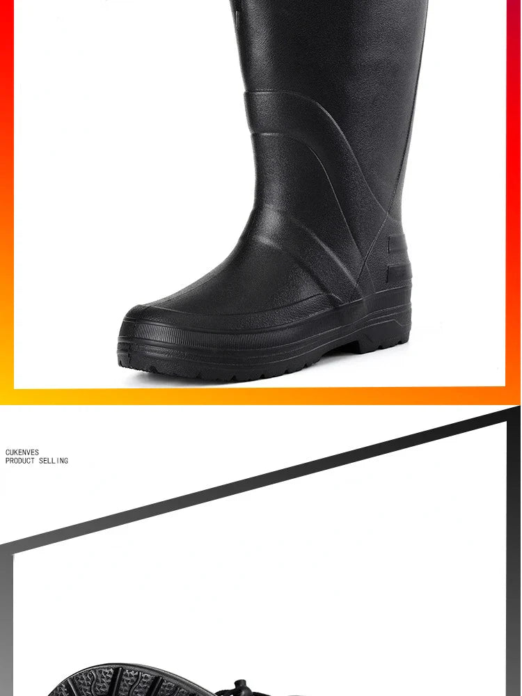 2025 Men’s High-Quality EVA Rain Boots – Non-Slip, Waterproof Winter Snow & Work Shoes with Platform